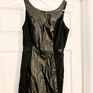 Ark & Co. Juniors Black Faux Leather Bodycon Dress